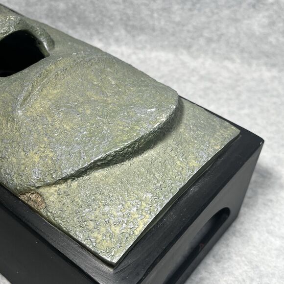 TIKI‎ Easter Island Moai Tissue Box Cover Faux Stone Green Face Dispenser Holder - Picture 7 of 13